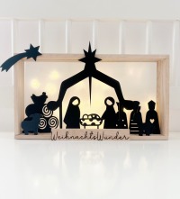 Lasercut Krippe Weihnachtswunder SVG 2