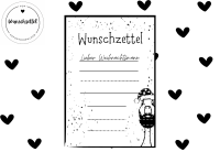 PDF Vorlage Wunschzettel Weihnachtsmann Sofortdownload Weihnachtsdesign