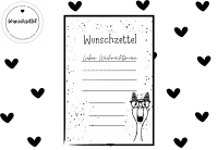 PDF Vorlage Wunschzettel Weihnachten Sofortdownload Weihnachtsdesign