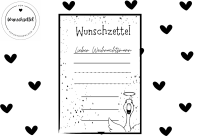 PDF Vorlage Wunschzettel Weihnachten Sofortdownload Weihnachtsdesign