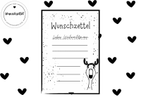 PDF Vorlage Wunschzettel Weihnachtsmann Sofortdownload Weihnachtsdesign