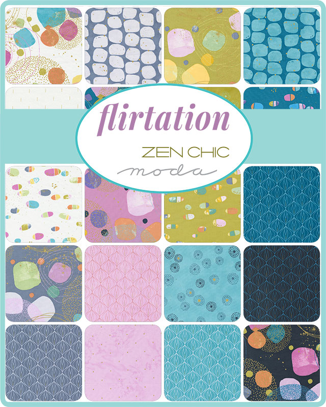 Flirtation Blooming Evening by Zen Chic, Navy blau gold 2