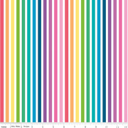 0,25m Make by Quietplay Rainbow Stripe , weiß bunt