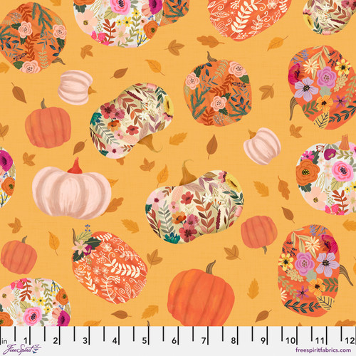 0,25m Autumn Friends by Mia Autumn Leaves, Linnen bunt 2