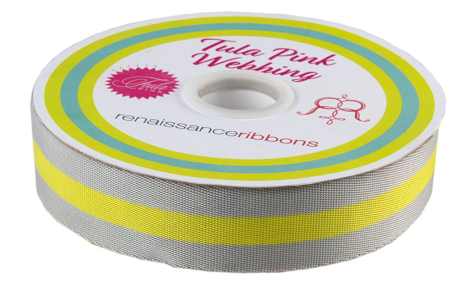 1m Tula Pink Gurtband , grey lime 2