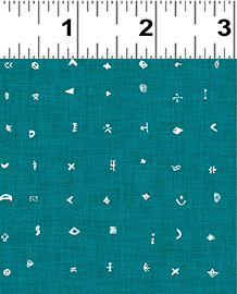 0,25m Baumwolle Forest Glade Digital Markings Markierungen, petrol mint 2