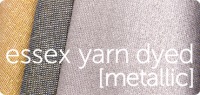 0,5m BW Essex Yarn Dyed Metallic Onyx Halbleinen, schwarz silber 2