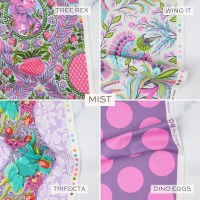 Tree Rex - Mist || ROAR Tula Pink , lila pink lime 7