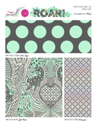 Roar Dinosaur Eggs - Storm Tula Pink ROAR , Anthrazit mint 8