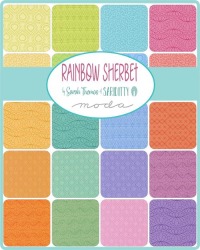 1Stk. Layer Cake 42 Teile Rainbow Sherbet by Saridity for Moda, Bunt 2