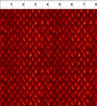 0,25m Baumwolle In The Begining Dragons Drachen red, rot schwarz 2