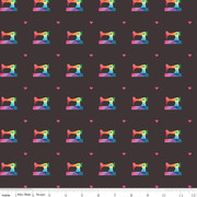 0,25m Make by Quietplay Rainbow Stripe , schwarz bunt 3