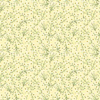 0,25m Baumwolle Springtime Frühling Blumen Margeriten, Hellgelb weiß