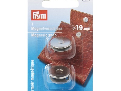 1Pck Magnet-Verschlüsse 19 mm Prym - Inhalt: 1 Stück, silberfarbig