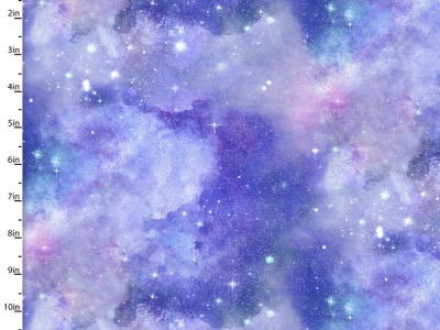 0,25m BW Magical Galaxy by 3 Wishes Clouds, lila rosa - Metallic &amp; Glitter