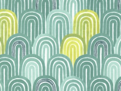 Willow Arches Pond, mint petrol Lime - Willow bei 1Canoe2 by Moda