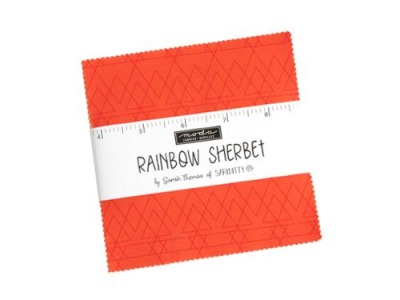 1Stk. Charm Pack 42 Teile Rainbow Sherbet by Saridity for Moda, Bunt