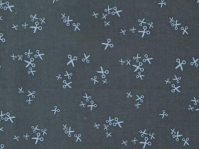 Bluish by Zen Chic Scissors Charcoal, dunkelgrau - Bluish by Zen Chic for Moda Fabrics