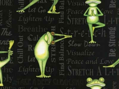 0,5m BW Back in 5 Minutes by Robert Kaufmann , Frosch Yoga Frog, schwarz grün