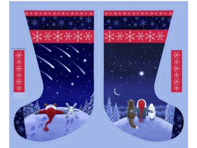 Panel Keep Believing by Lewis &amp; Irene Weihnachtsstiefel Nikolausstiefel, blau - Keep Believing by