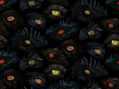 Dragons Liar Dragons Eye, Drachenaugen, schwarz - Dragons Liar by Timeless Treasure Fabrics