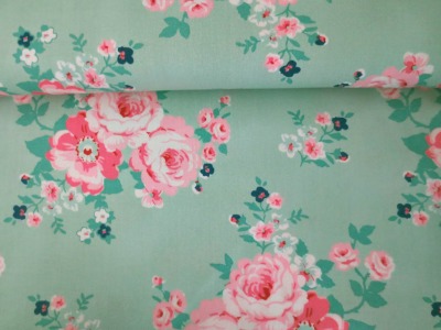 0,5m BW Tanya Whelan Gazebo Blue Sky Floral Mint, mint rosa