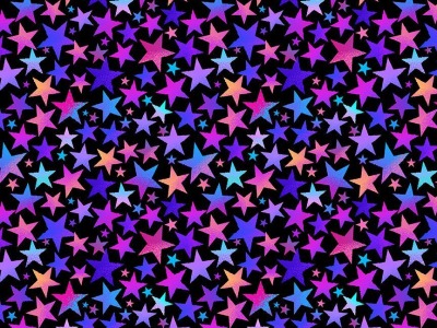 Tumble and Stars Large and Mini Stars Sterne , schwarz türkis lila pink