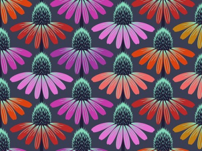 Echinacea Glow - Glow Love Always - Love Always by Anna Maria by Free Spirit Fabrics