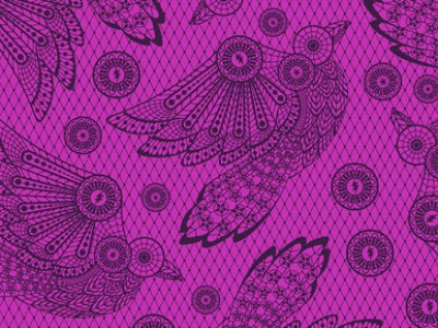Nightshade Dejavu by Tula Pink Raven Lace, Oleander - Nightshade Dejavu by Tula Pink for Free Spirit