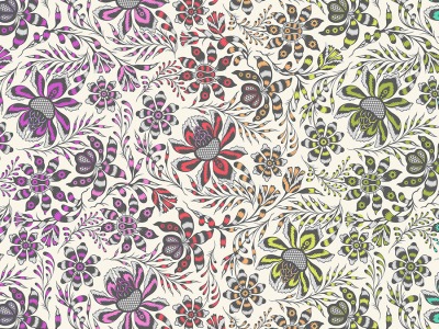Wild Vine - Mist || ROAR Flower, hellgrau bunt - Roar by Tula Pink Free Spirit Fabrics