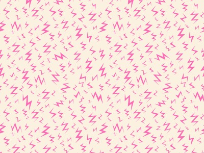 0,25m Baumwolle Tiny Frights Lightning Blitze, neon pink ecru - Tiny Frights by Ruby Star Society