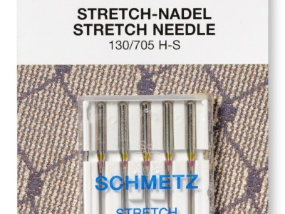1Pck. Stretch-Nadeln für die Nähmaschine von Schmetz, Inhalt: 5 Stück - Nadeldicke NM 75