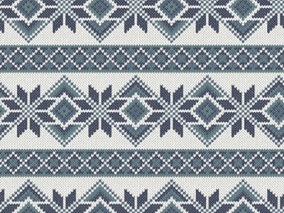 0,5m Baumwolle Snowday Knitted Snowflakes Strickmuster Schneeflocken Strickoptik, grau petrol blau -