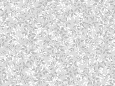 0,25m Baumwolle Sparkle and Fade zarte Blätter, grau silber - weitere Stoffe der Serie im Shop