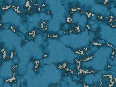 0,25m Baumwolle Silverstone by Wishwell Marmor ocean, blau silber - Wishwell Silverstone von Vanessa