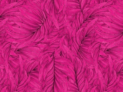 0,25m Baumwolle Wilmington Tropical Flair Palmen Blätter, pink
