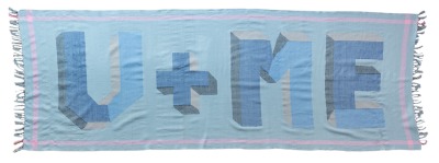 U ME in Blue - 100 handknotted Merino scarves handmade by the woman weavers of Kumaon