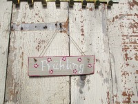 Kleines Schild aus Holz , Frühling , im Vintage Landhaus Shabby Stil 6