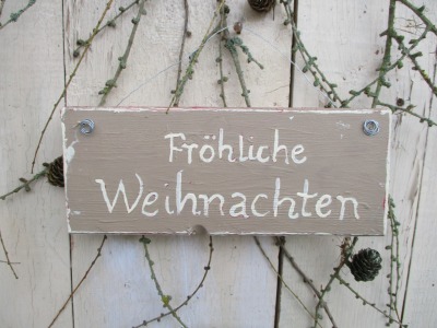 FRÖHLICHE WEIHNACHTEN - Türschild aus Holz - Türschmuck - Shabby &amp; Landhaus Weihnachtsdekoration