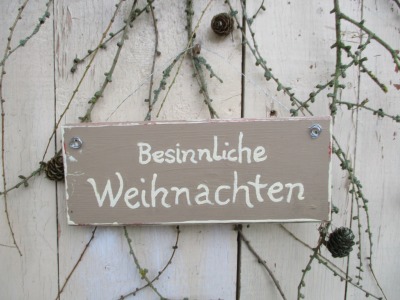 BESINNLICHE WEIHNACHTEN - Türschild aus Holz - Türschmuck - Shabby &amp; Landhaus Weihnachtsdekoration
