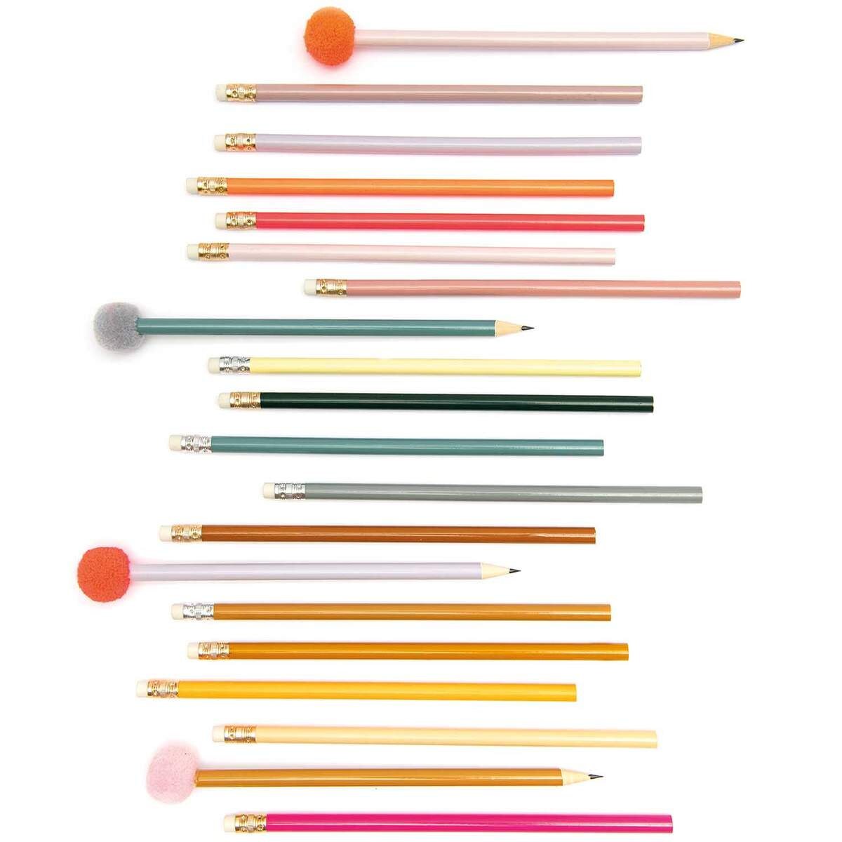 Bleistift mit Pompon in versch. Farben 6