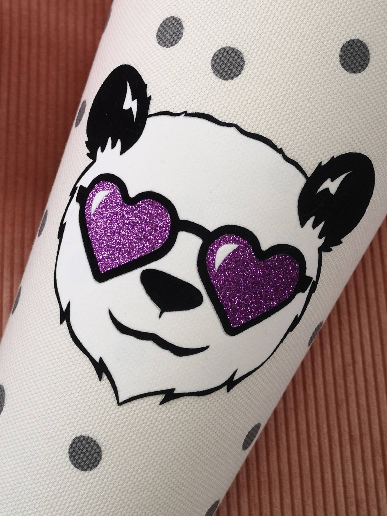 Schultüte Panda mit Namen aus Stoff, Einschulung für Mädchen 70 cm 8
