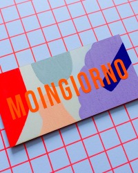 Türschild Moingiorno Neon aus Holz personalisierbar
