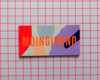 Türschild Moingiorno Neon aus Holz, geometrisch handbemalt selbstklebend personalisierbar 2