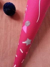 Konfetti Schultüte Pink aus Stoff 70cm 6