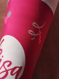 Konfetti Schultüte Pink aus Stoff 70cm 8