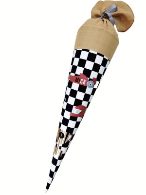 Rennwagen Formel 1 Schultüte für Jungen - aus Stoff - 70cm groß inkl. Papprohling