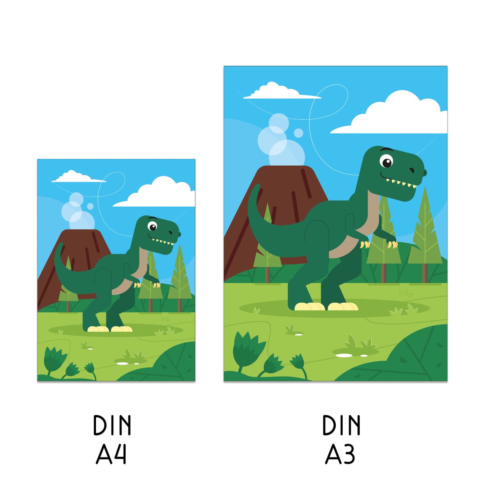 Wandbilder Set DINOSAURIER 2