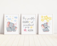 Wandbilder Set ELEFANT 3