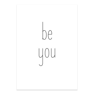 Wandspruch be you - 1 x DIN A4